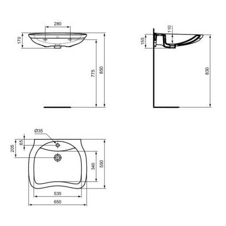 Praustuvas riboto judumo žmonėms Ideal Standard, Maia
