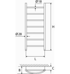 Vandeninis rankšluosčių džiovintuvas-kopetėlės Elonika, varinis, EV 735 KLD balta spalva
