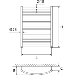 Vandeninis rankšluosčių džiovintuvas-kopetėlės Elonika, varinis, EV 1047 KL