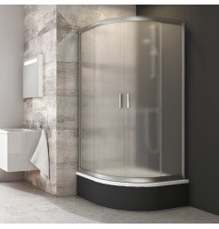 Pusapvalė dušo kabina Ravak Blix, BLCP4-90 Sabina, satinas + stiklas Grape 1