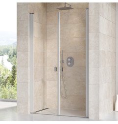 Varstomos dušo durys Ravak Chrome, CSDL2-100, satinas+stiklas Transparent 1