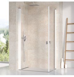 Stačiakampės dušo kabinos sienelė Ravak Chrome, CRV1-80, balta+stiklas Transparent 1