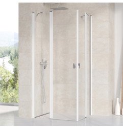 Stačiakampės dušo kabinos sienelė Ravak Chrome, CRV2-90, balta+stiklas Transparent 1