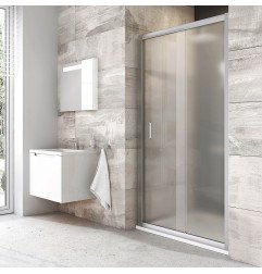 Stumdomos dušo durys Ravak Blix, BLDP2-100, satinas+stiklas Grape 1