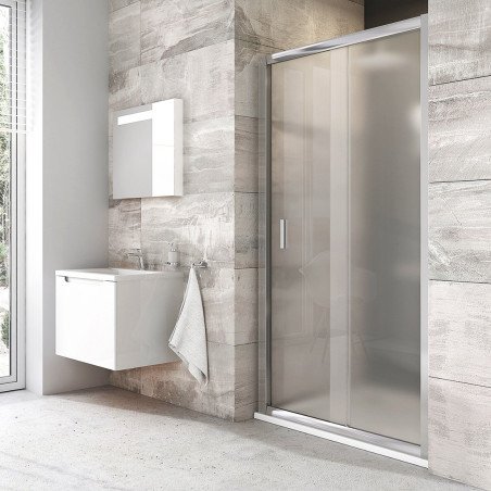 Stumdomos dušo durys Ravak Blix, BLDP2-110, blizgi+stiklas Grape 1