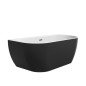 Laisvai pastatoma vonia Ravak Freedom Wall 166x80, 1660x800 balta/juoda su juodais priedais Laisvai pastatoma vonia Ravak Freedom Wall 166x80, 1660x800 balta/juoda su juodais priedais