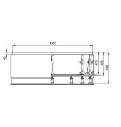 Akrilo vonia Ideal Standard Aqua, kairės pusės, 1500 mm