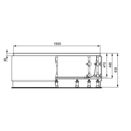 Akrilo vonia Ideal Standard Aqua, kairės pusės, 1500 mm