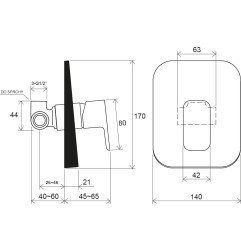 Potinkinis maišytuvas Ravak 10° Free, TD F 062.00 be jungiklio, chromas 3