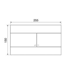 WC nuleidimo klavišas IDEAL STANDARD, Slim Dual mechaninis, satin chrome spalva
