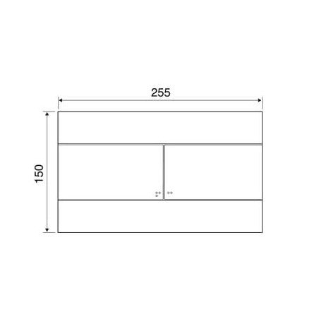 WC nuleidimo klavišas IDEAL STANDARD, Slim Dual mechaninis, satin chrome spalva