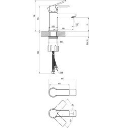 Praustuvo maišytuvas Ravak Solar, SL 012.20BL 135 mm, juodas 3