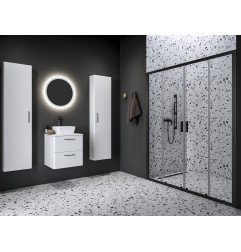 Stumdomos dušo durys Ravak Blix II NBLDP4, 130, juoda+stiklas Transparent 1