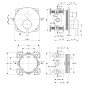 Potinkinis dušo komplektas Ideal Standard Ceraline, su apvalia Ø200 mm galva, chromas