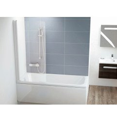 Vonios sienelė Ravak Chrome, CVS1 80 K, balta+stiklas Transparent