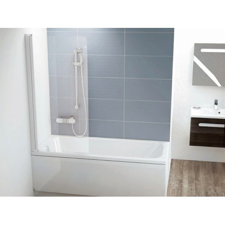 Vonios sienelė Ravak Chrome, CVS1 80 K, balta+stiklas Transparent