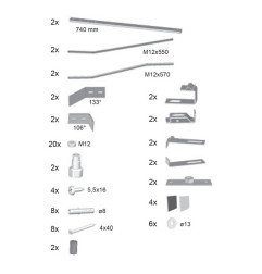 Apdailos plokštės Ravak tvirtinimo komplektas, LoveStory II