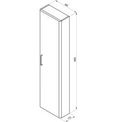 Aukšta spintelė Ravak SB Balance II, 40 cm, balta