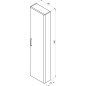 Aukšta spintelė Ravak SB Balance II, 40 cm, balta Aukšta spintelė Ravak SB Balance II, 40 cm, balta