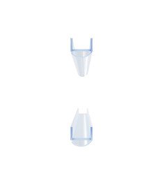 Ravak Brilliant/GlassLine vertikali sandarinimo juosta, Vertikalių tarpinių rinkinys stiklas/stiklas 8 Brilliant, Glassline