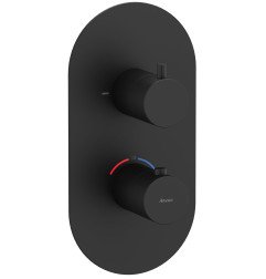 Virštinkinė dalis termostatiniam dušo maišytuvui Ravak Espirit, dviejų krypčių, ES 063.20BLM.O2.RB07C Black Matt