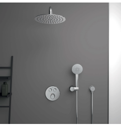 Potinkinis dušo komplektas Ideal Standard Ceratherm Navigo, su apvalia Ø250 mm galva, chromas