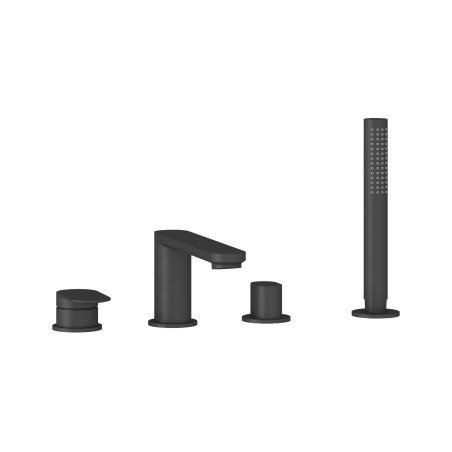 Vonios krašto maišytuvas Ravak Chrome II, CR II 026.20BL, 4 dalių, juodas