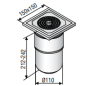 Trapas ACO EG150, montavimui betono grindyse