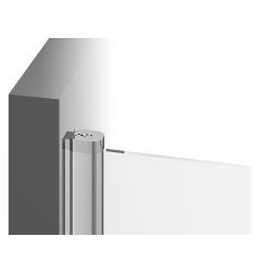 Stačiakampės dušo kabinos sienelė Ravak Chrome, CRV1-90 juoda+stiklas Transparent