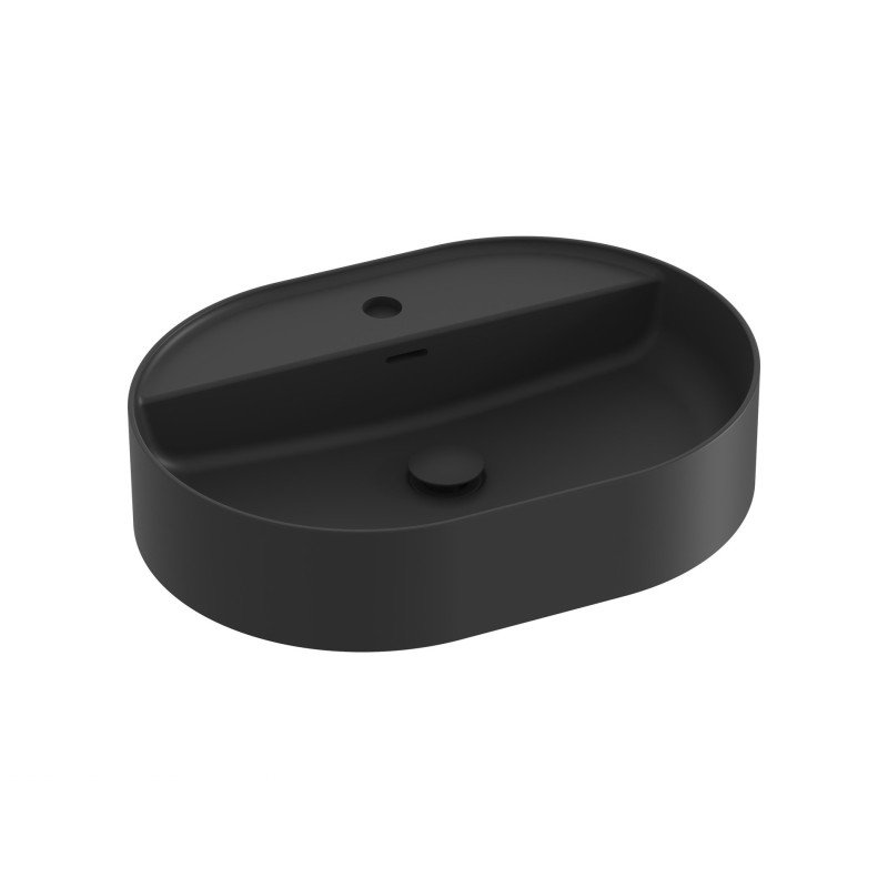 Praustuvas Ravak Ceramic Slim Shelf O 55, juodas matinis