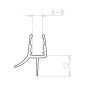 Ravak Brilliant/GlassLine/SmartLine sandarinimo juosta, Pusapvalė apatinė tarpinė dušo kabinai KK3 P Brilliant, Glassline Ravak Brilliant/GlassLine/SmartLine sandarinimo juosta, Pusapvalė apatinė tarpinė dušo kabinai KK3 P Brilliant, Glassline