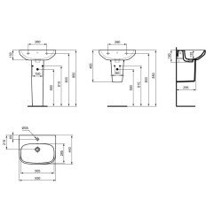 Praustuvas Ideal Standard i.life A, 55 cm