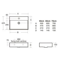 Pastatomas praustuvas Ideal Standard Strada, 60 cm