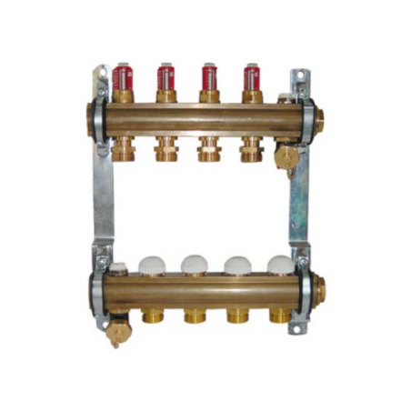 Šildymo sistemos kolektorius Herz, 12 žiedų, su srauto reguliatoriais 1