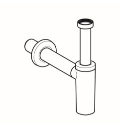 Praustuvo sifonas Geberit, d32, šviesus chromas
