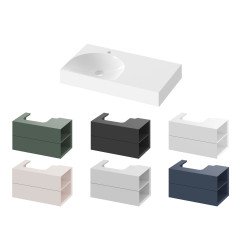 Praustuvas Ravak Lite 80/45 K/D, dešininis, su skyle maišytuvui, be perpylimo