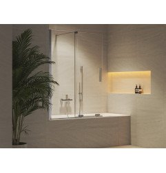 Vonios sienelė Ravak Roll, ROVS2 110, blizgi+stiklas Transparent