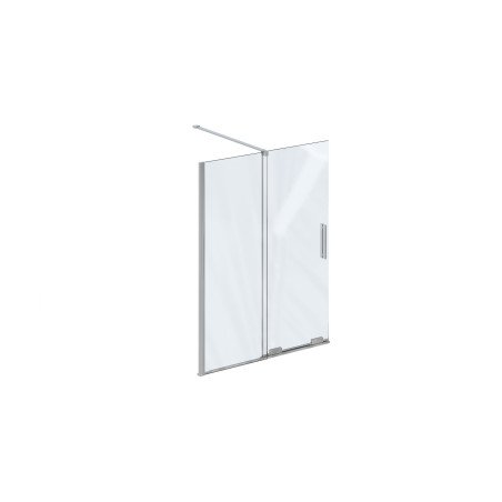 Vonios sienelė Ravak Roll, ROVS2 110, blizgi+stiklas Transparent