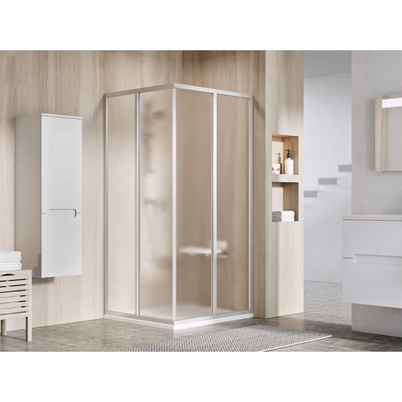 Kvadratinė dušo kabina Ravak Supernova SRV2-S+SRV2-S, 90x90, satinas+grape