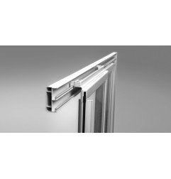 Kvadratinė dušo kabina Ravak Supernova SRV2-S+SRV2-S, 90x90, satinas+grape