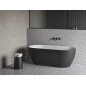 Laisvai pastatoma vonia Ravak Freedom O Tec 1700x770, juoda/balta su juodais priedais