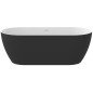 Laisvai pastatoma vonia Ravak Freedom O Tec 1700x770, juoda/balta su juodais priedais
