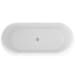 Laisvai pastatoma vonia Ravak Freedom O Tec 1700x770, juoda/balta su juodais priedais