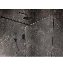 Potinkinis dušo komlektas Ravak Flat, FL 090.21BL juodas, su R-Box