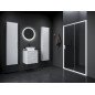 Stumdomos dušo durys Ravak Blix II NBLDP2, 120, matinė balta+stiklas Transparent