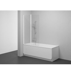 Vonios sienelė Ravak CVS2 100, kairė, baltas matinis profilis