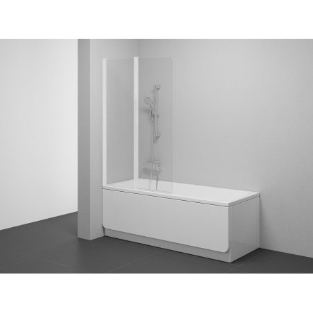 Vonios sienelė Ravak CVS2 100, kairė, baltas matinis profilis