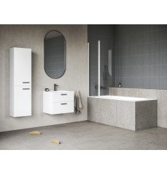 Vonios sienelė Ravak CVS2 100, kairė, baltas matinis profilis