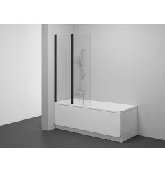 Vonios sienelė Ravak CVS2 100, kairė, juodas profilis