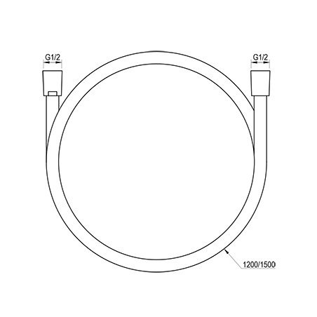 Plastikinė bidė žarna Ravak, 916.00CR 120 cm, chromas